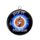 Pendentif Cabochon Argent - super prof de musique