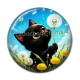 Cabochon Résine - chat noir 