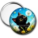 Miroir de poche - chat noir 