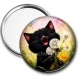 Miroir de poche - chat noir 