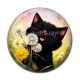 Cabochon Résine - chat noir 