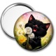 Miroir de poche - chat noir 