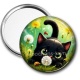 Miroir de poche - chat noir 