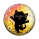 Cabochon Résine - chat noir 