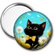 Miroir de poche - chat noir 