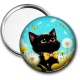 Miroir de poche - chat noir 
