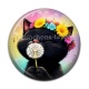 Cabochon Résine - chat noir 