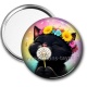 Miroir de poche - chat noir 