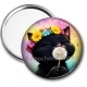 Miroir de poche - chat noir 