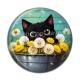 Cabochon Résine - chat noir 