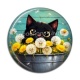 Cabochon Résine - chat noir 