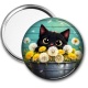 Miroir de poche - chat noir 