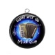 Pendentif Cabochon Argent - super prof de musique