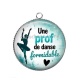 Pendentif Cabochon Argent - une prof de danse formidable
