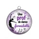 Pendentif Cabochon Argent - une prof de danse formidable