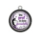 Pendentif Cabochon Argent - une prof de danse formidable