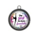 Pendentif Cabochon Argent - une prof de danse formidable