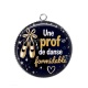 Pendentif Cabochon Argent -  une prof de danse formidable