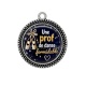Pendentif Cabochon Argent -  une prof de danse formidable