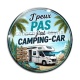 Cabochon Verre - j'peux pas j'ai camping car