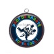 Pendentif Cabochon Argent - prof de karaté super cool