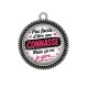 Pendentif Cabochon Argent - pas facile d'être une connasse mais ça va je gère