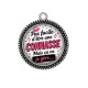 Pendentif Cabochon Argent - pas facile d'être une connasse mais ça va je gère