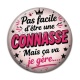 Cabochon Résine - pas facile d'être une connasse mais ça va je gère