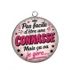 Pendentif Cabochon Argent - pas facile d'être une connasse mais ça va je gère