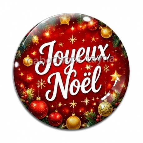 Cabochon Verre - joyeux noël