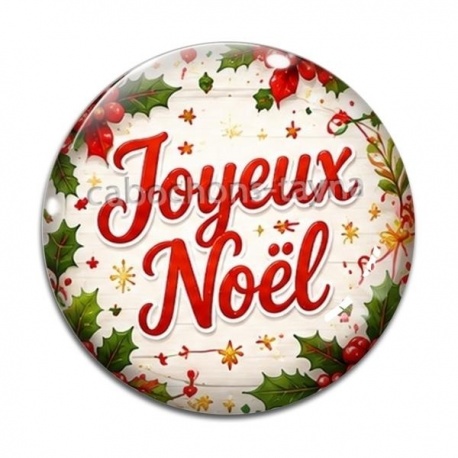 Cabochon Verre - joyeux noël