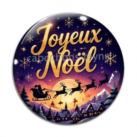 Cabochon Verre - joyeux noël