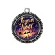 Pendentif Cabochon Argent - joyeux noël