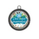 Pendentif Cabochon Argent - une super marraine