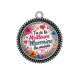 Pendentif Cabochon Argent - tu es la meilleure marraine du monde