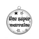 Pendentif Cabochon Argent - une super marraine