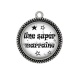 Pendentif Cabochon Argent - une super marraine