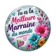 Cabochon Verre - tu es la meilleure marraine du monde