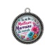 Pendentif Cabochon Argent - tu es la meilleure marraine du monde