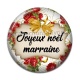 Cabochon Résine - joyeux noël marraine