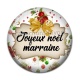 Cabochon Résine - joyeux noël marraine