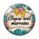 Cabochon Résine - joyeux noël marraine