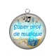 Pendentif Cabochon Argent - super prof de musique