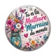 Cabochon Verre - tu es la meilleure marraine du monde