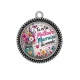 Pendentif Cabochon Argent - tu es la meilleure marraine du monde