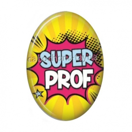 Cabochon Résine Ovale - super prof