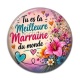 Cabochon Résine - tu es la meilleure marraine du monde