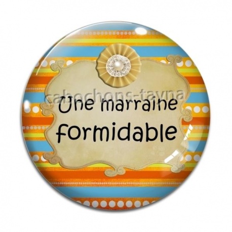 Cabochon Verre - une marraine formidable