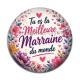 Cabochon Résine - tu es la meilleure marraine du monde