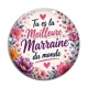Cabochon Verre - tu es la meilleure marraine du monde